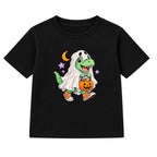 Ghost Dino kids Halloween t-shirt - Black