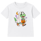 Ghost Dino kids Halloween t-shirt - White