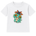 Pumpkin Triceratops kids Halloween t-shirt - White