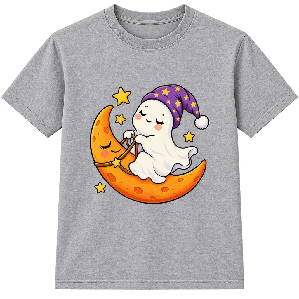 Moon Rider Ghost kids Halloween t-shirt - Heather Grey