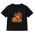 Witchy Highland Cow kids Halloween t-shirt - Black