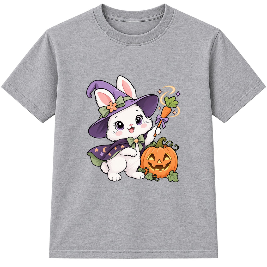 Witch Bunny kids Halloween t-shirt - Heather Grey