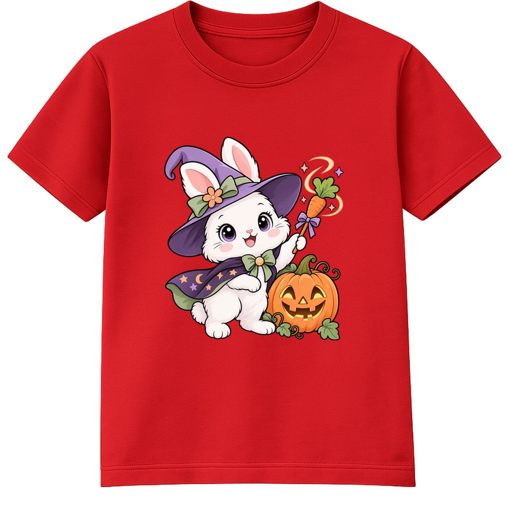 Witch Bunny kids Halloween t-shirt - Red
