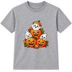 Ghost Stack kids Halloween t-shirt - Heather Grey