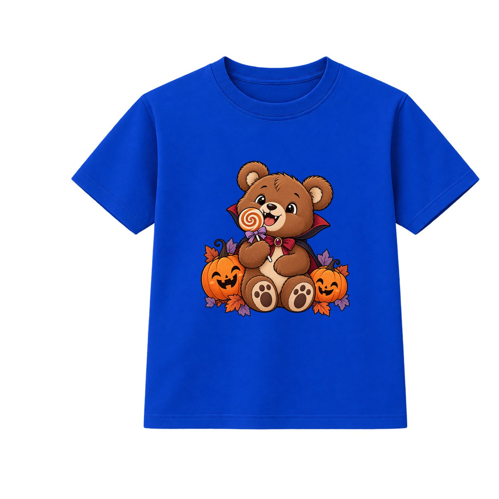 Vampire Bear kids Halloween t-shirt - Blue
