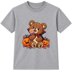 Vampire Bear kids Halloween t-shirt - Heather Grey