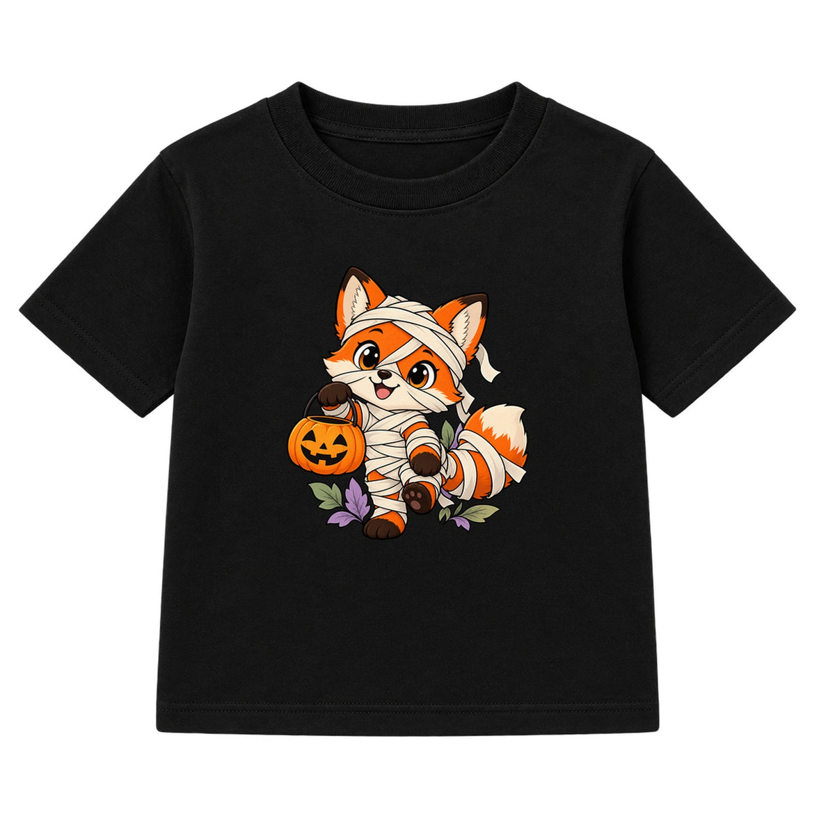 Mummy Fox kids Halloween t-shirt - Black