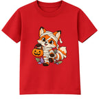 Mummy Fox kids Halloween t-shirt - Red