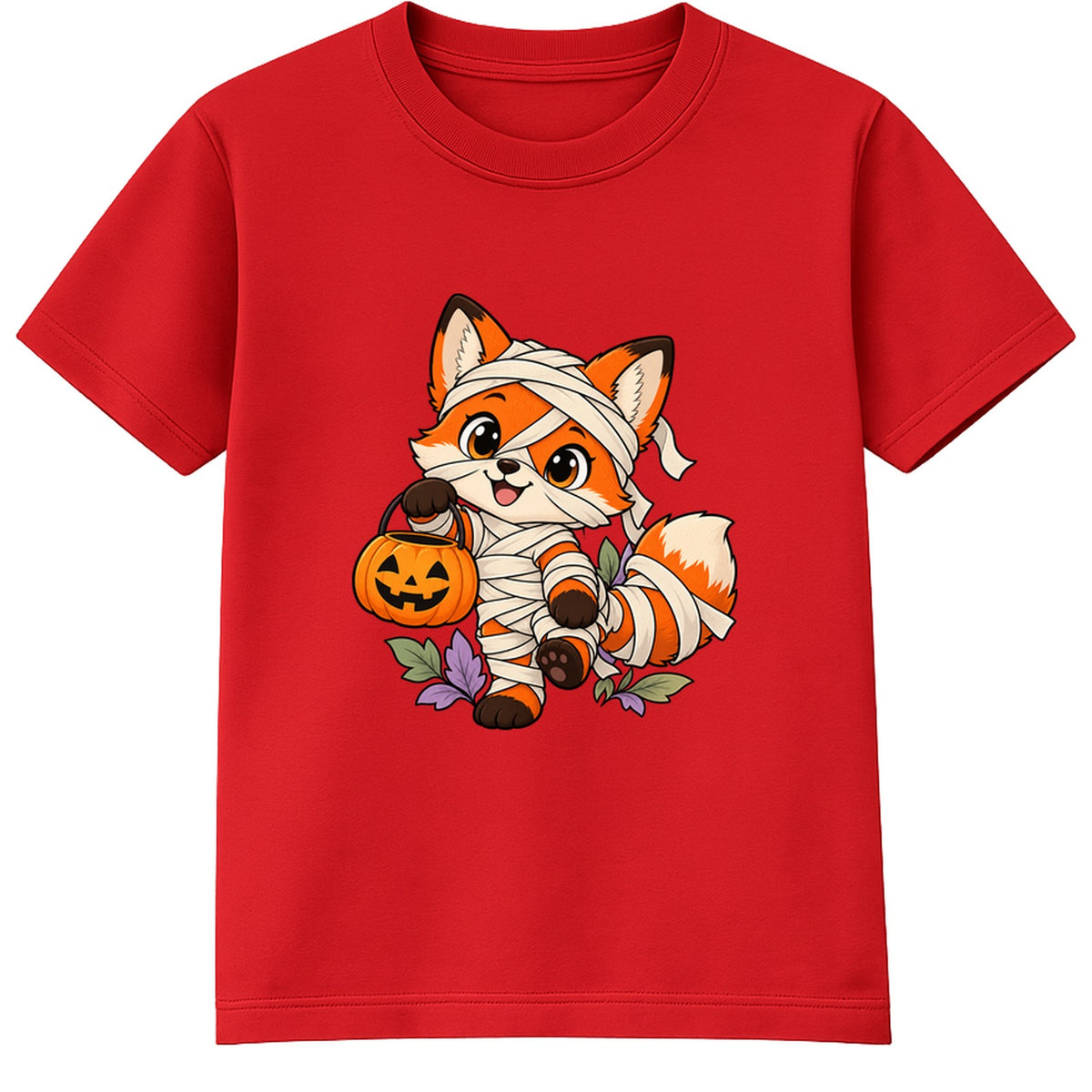Mummy Fox kids Halloween t-shirt - Red