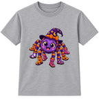 Spider In Wellies kids Halloween t-shirt - Heather Grey