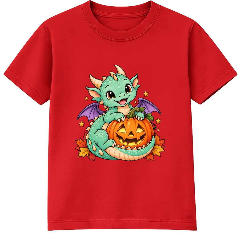 Dragon and Lantern kids Halloween t-shirt - Red
