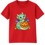 Dragon and Lantern kids Halloween t-shirt - Red