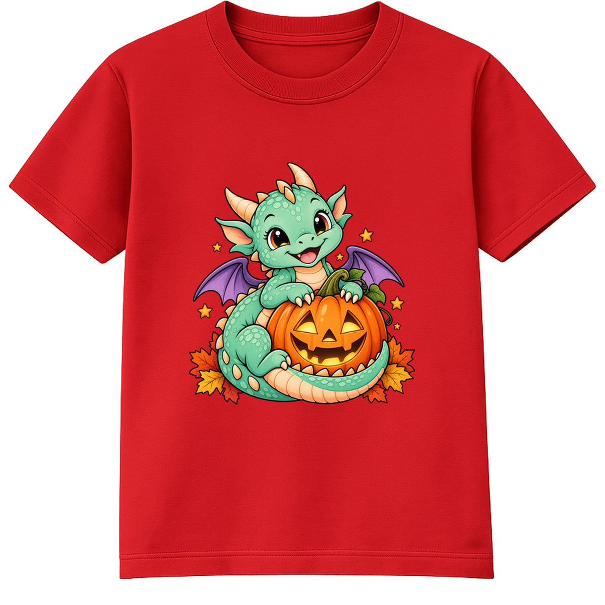 Dragon and Lantern kids Halloween t-shirt - Red