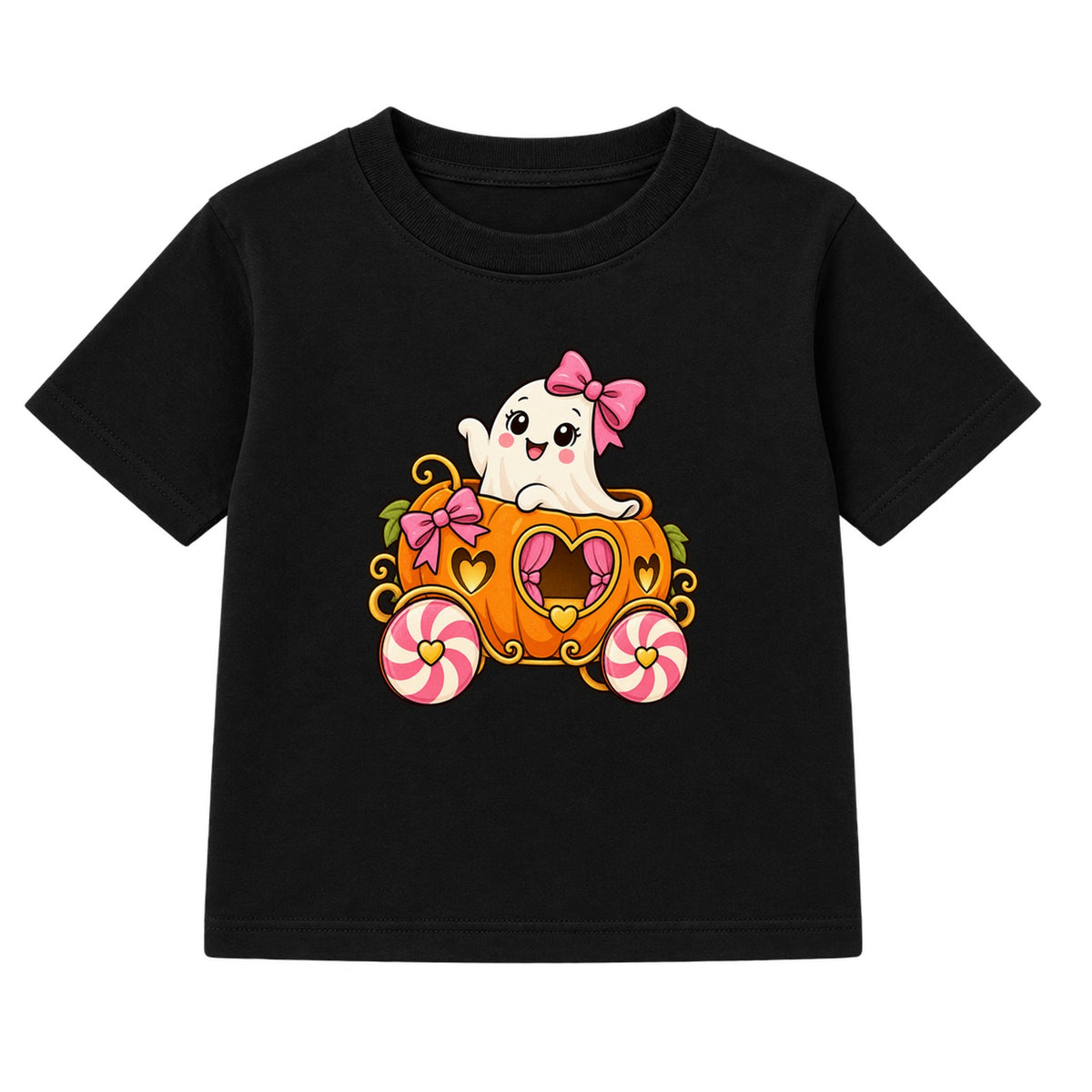 Bow Ghost kids Halloween t-shirt - Black