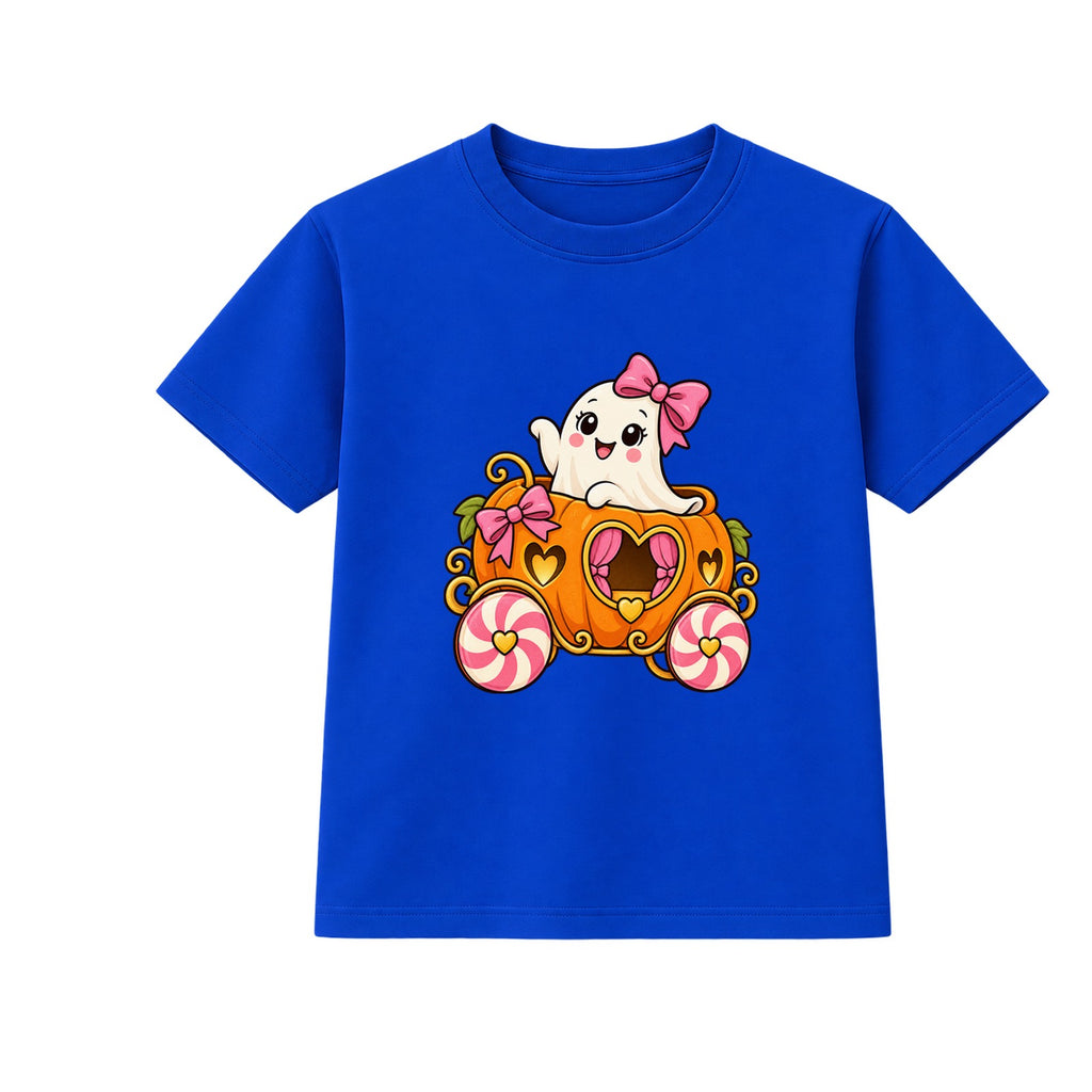 Bow Ghost kids Halloween t-shirt - Blue