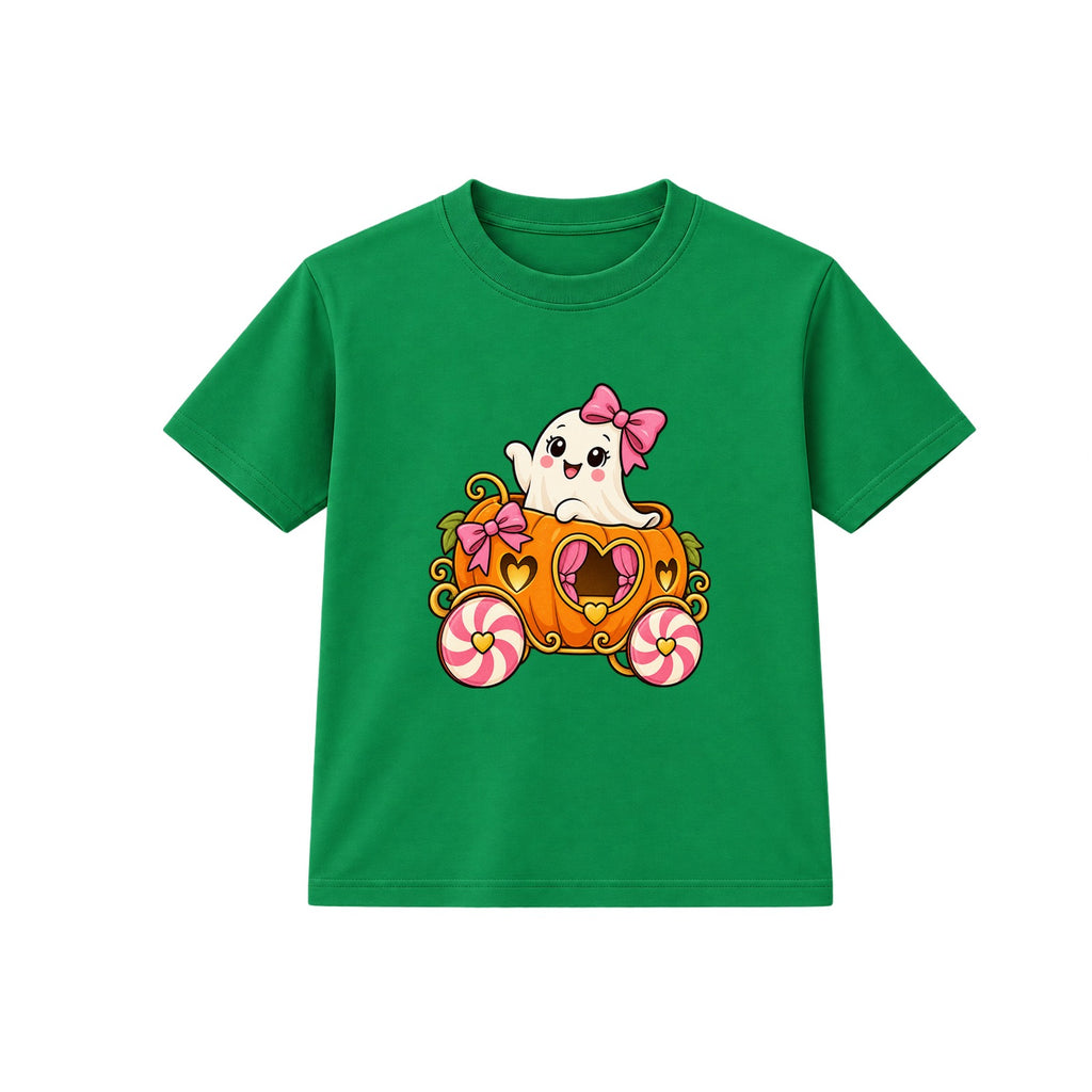 Bow Ghost kids Halloween t-shirt - Green