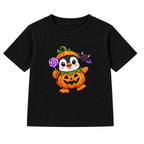 Pumpkin Penguin kids Halloween t-shirt - Black