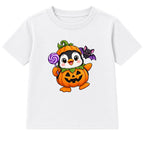Pumpkin Penguin kids Halloween t-shirt - White