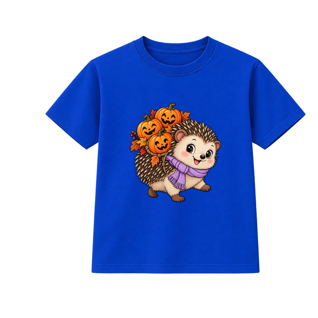 Lantern Hedgehog kids Halloween t-shirt - Blue