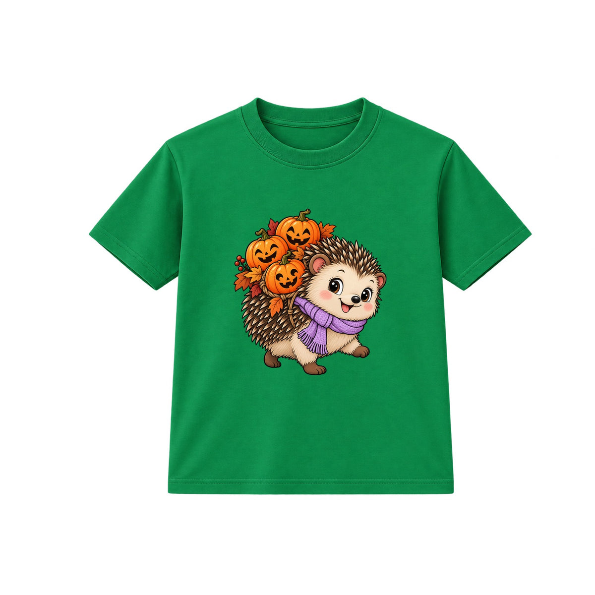 Lantern Hedgehog kids Halloween t-shirt - Green