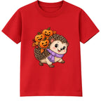 Lantern Hedgehog kids Halloween t-shirt - Red
