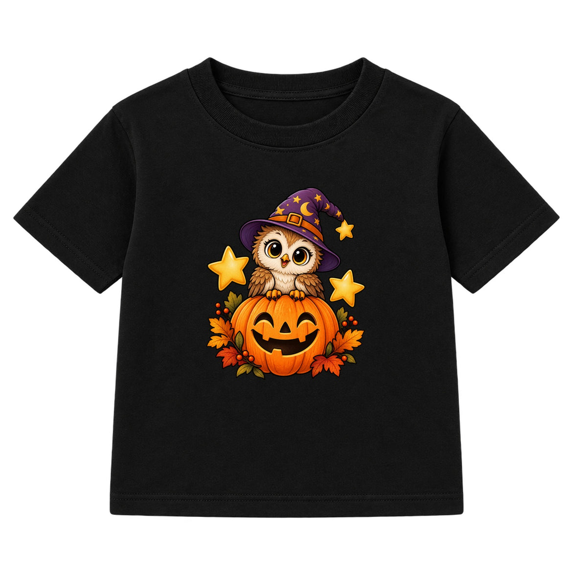 Wizard Owl kids Halloween t-shirt - Black