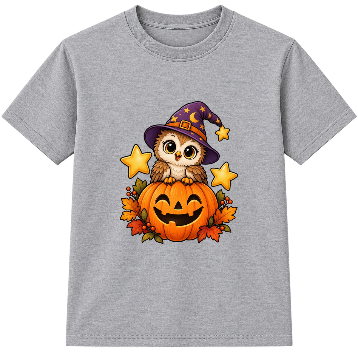 Wizard Owl kids Halloween t-shirt - Heather Grey