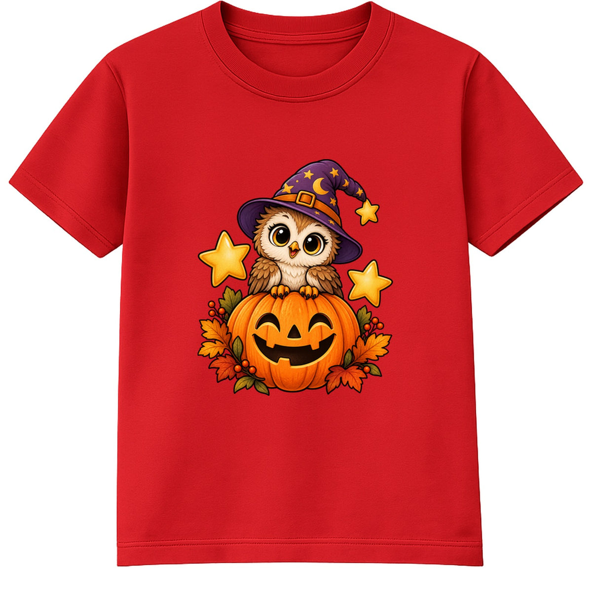 Wizard Owl kids Halloween t-shirt - Red