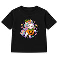 Pumpkin Unicorn kids Halloween t-shirt - Black