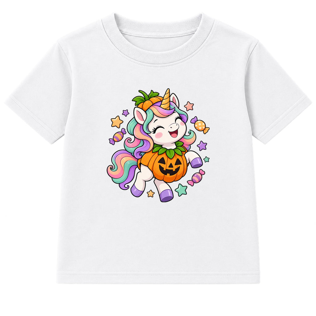 Pumpkin Unicorn kids Halloween t-shirt - White