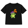 Friendly Green Monster kids Halloween t-shirt - Black