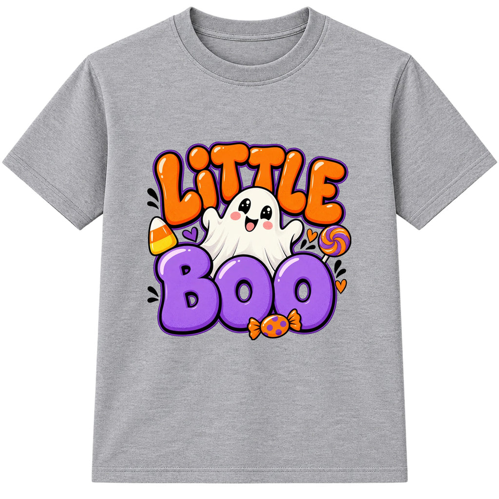 Little Boo kids Halloween t-shirt - Heather Grey