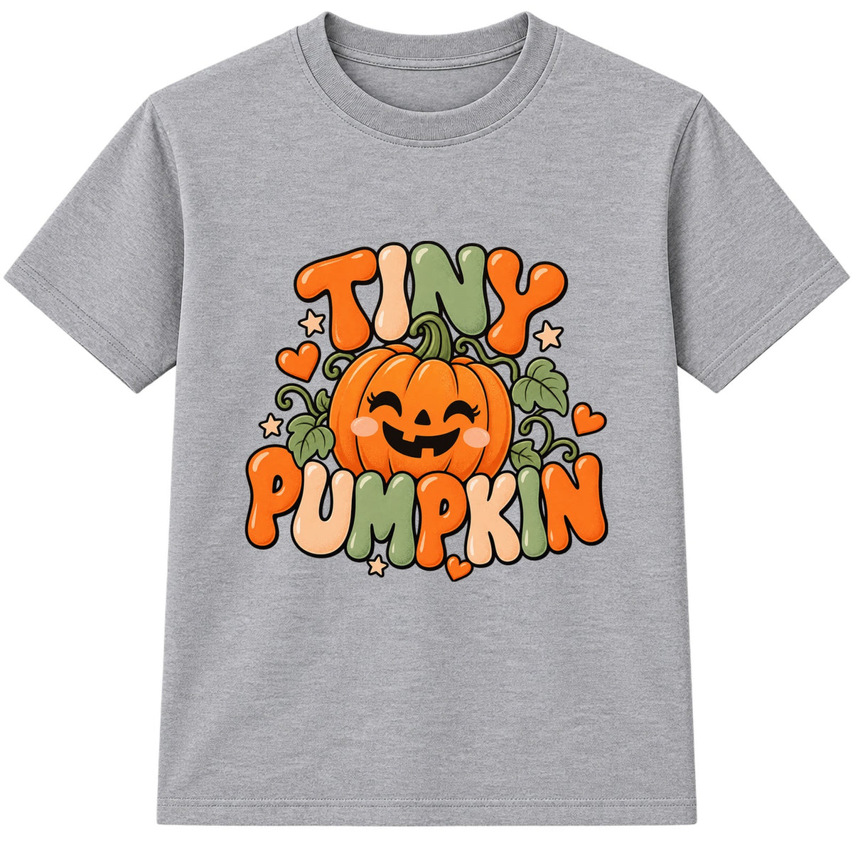 Tiny Pumpkin kids Halloween t-shirt - Heather Grey