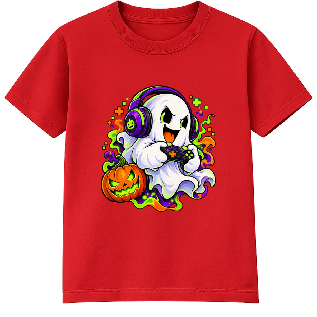 Ghost Gamer kids Halloween t-shirt - Red