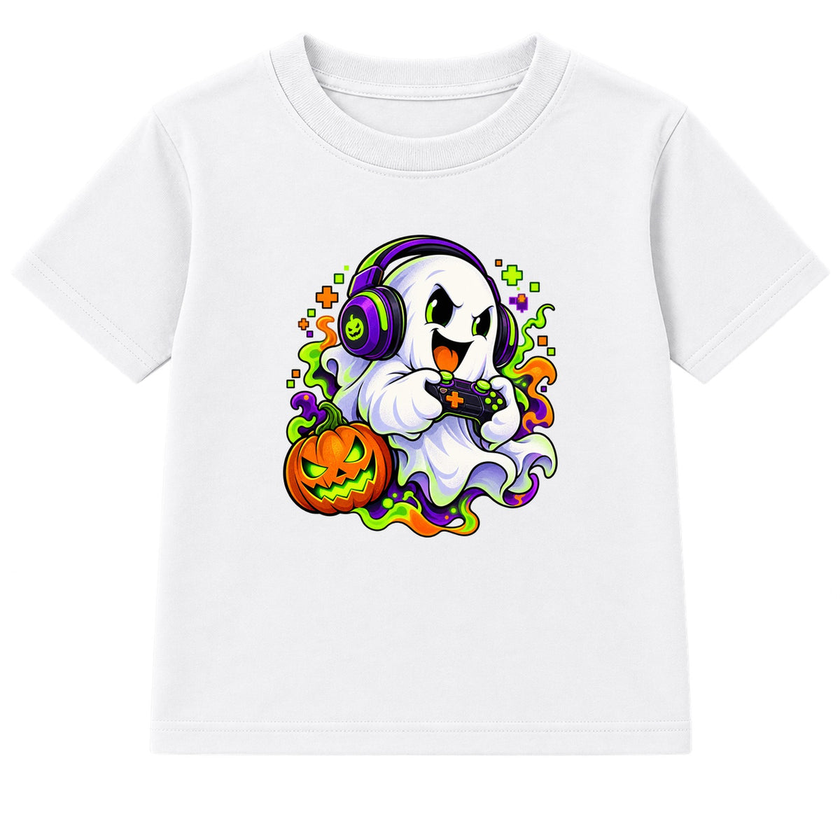Ghost Gamer kids Halloween t-shirt - White