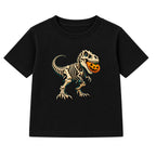 Skeleton T-Rex kids Halloween t-shirt - Black