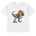 Skeleton T-Rex kids Halloween t-shirt - White