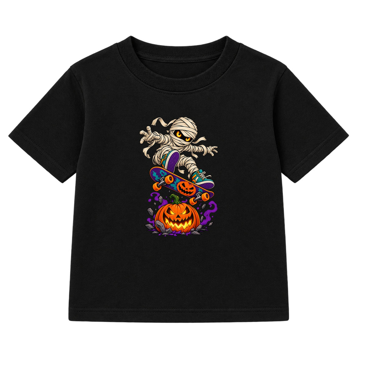 Skate Mummy kids Halloween t-shirt - Black