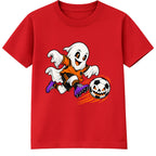 Ghost Footballer kids Halloween t-shirt - Red