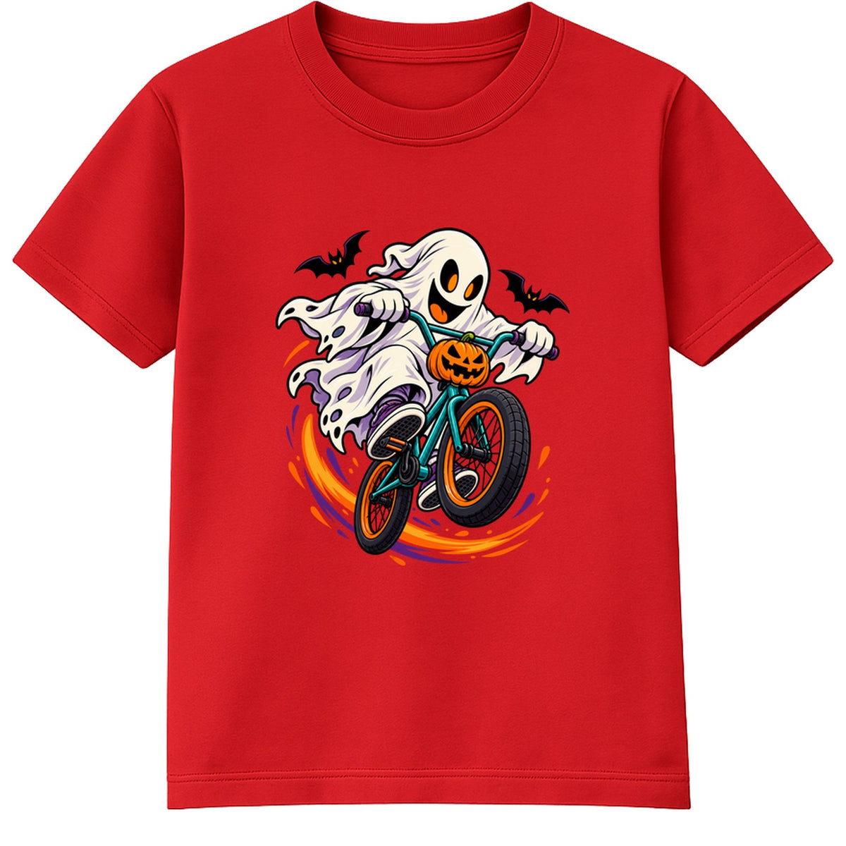BMX Ghost kids Halloween t-shirt - Red