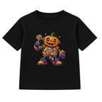 Pumpkin Robot kids Halloween t-shirt - Black