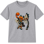 Pumpkin Dunk adult Halloween t-shirt - Heather Grey