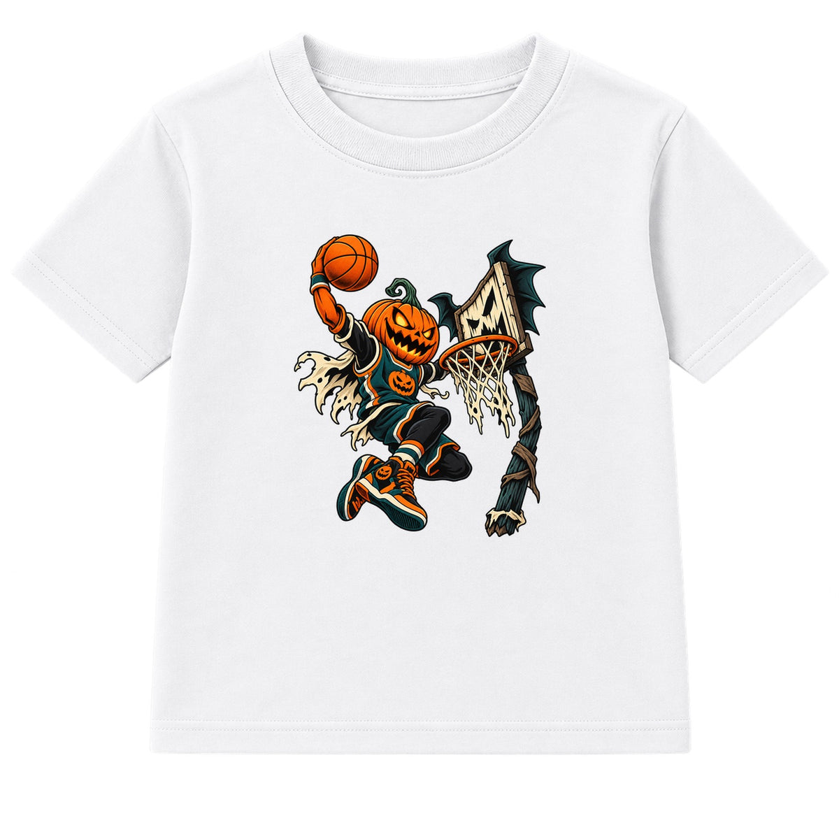 Pumpkin Dunk adult Halloween t-shirt - White