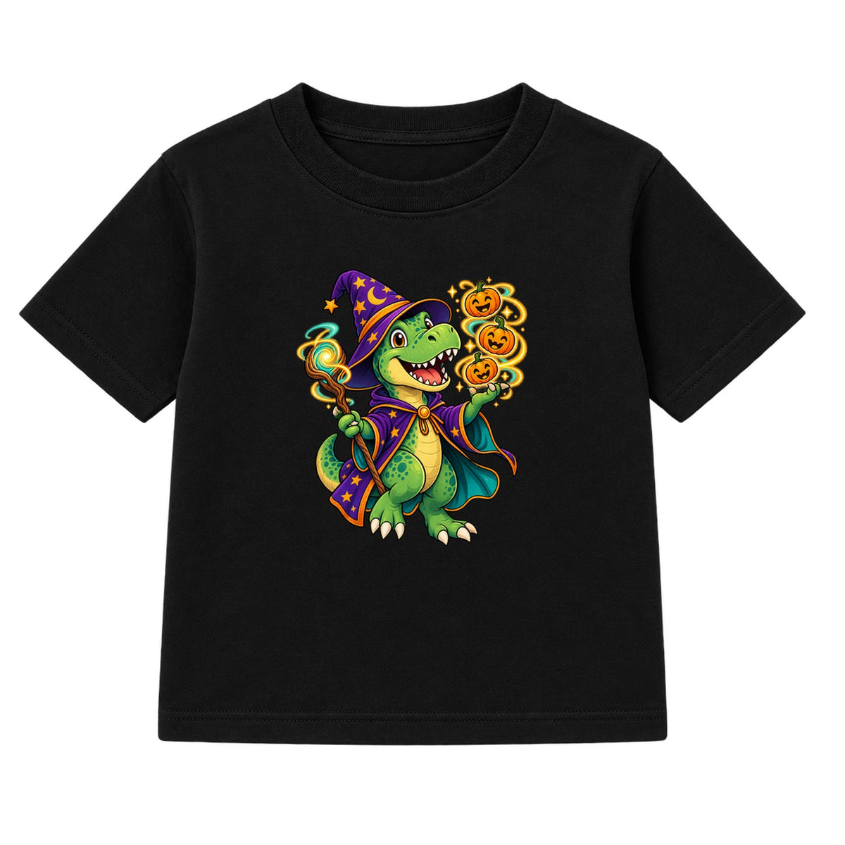 Wizard Dino kids Halloween t-shirt - Black