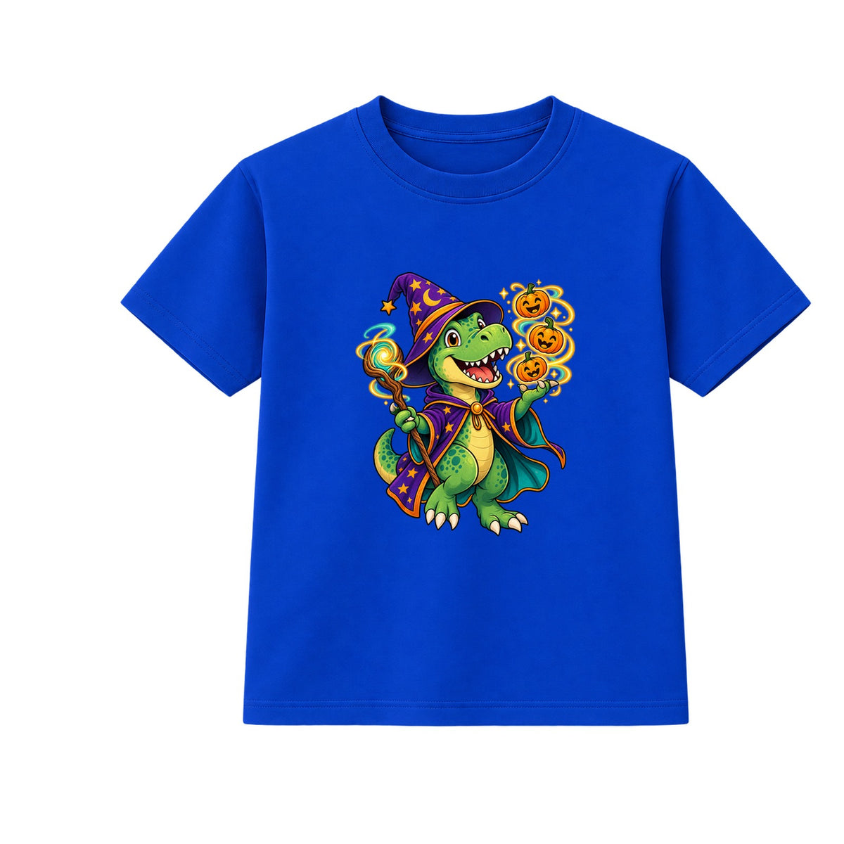Wizard Dino kids Halloween t-shirt - Blue