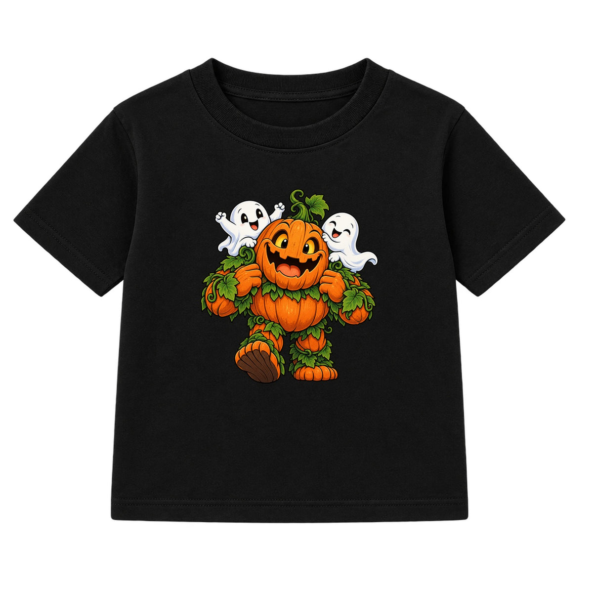 Giant Pumpkin Monster kids Halloween t-shirt - Black