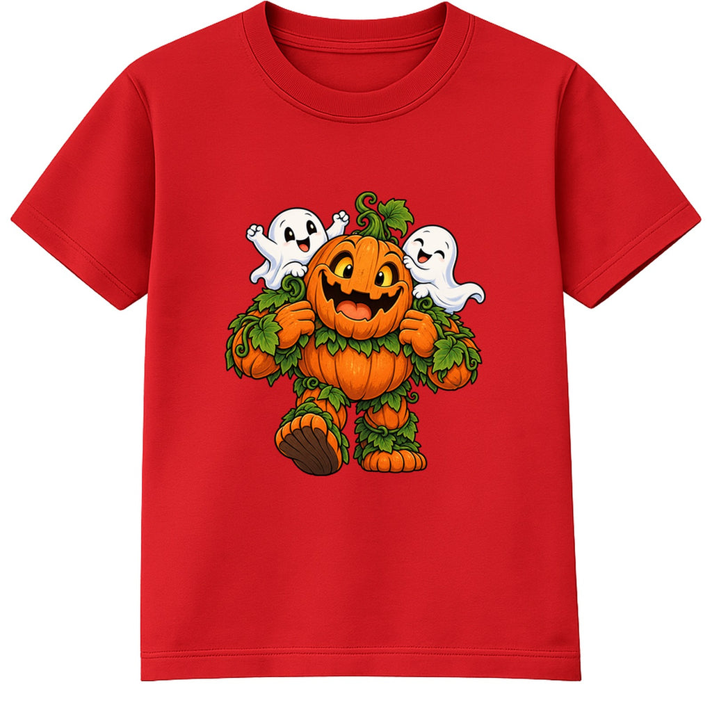 Giant Pumpkin Monster kids Halloween t-shirt - Red