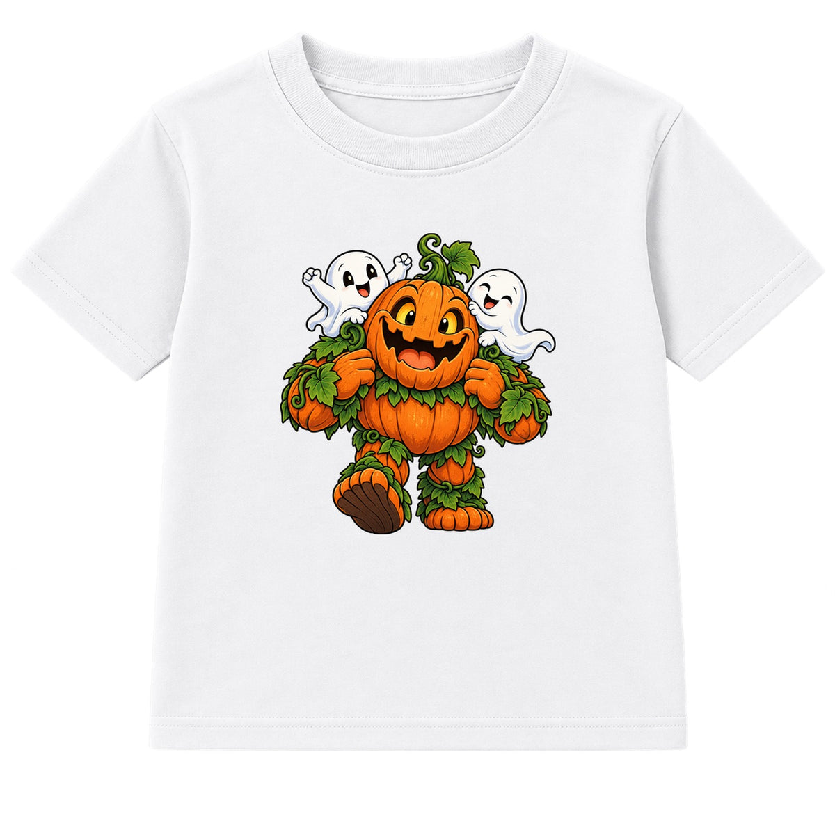 Giant Pumpkin Monster kids Halloween t-shirt - White