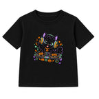DJ Cat kids Halloween t-shirt - Black