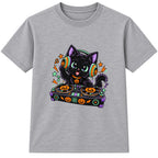 DJ Cat kids Halloween t-shirt - Heather Grey